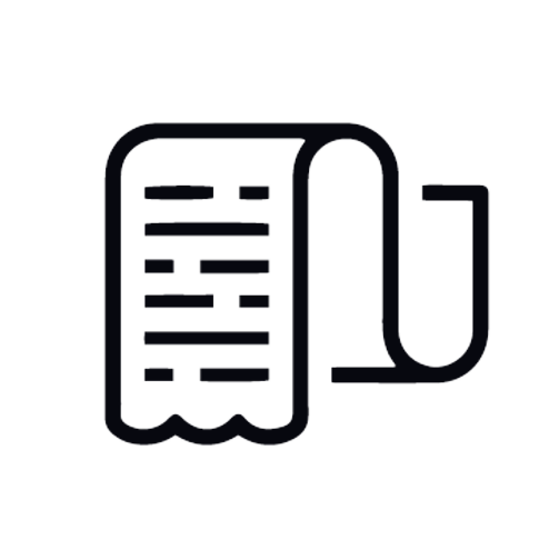 long receipt icon
